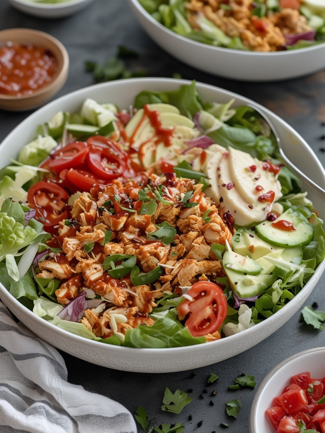 Easy Buffalo Chicken Salad Bowls