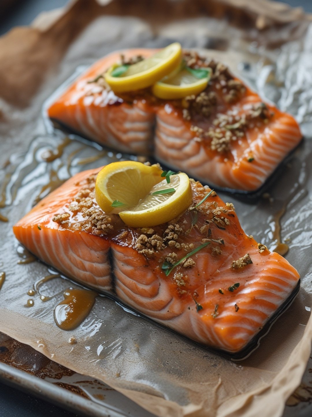 Quick Maple Mustard Glazed Salmon