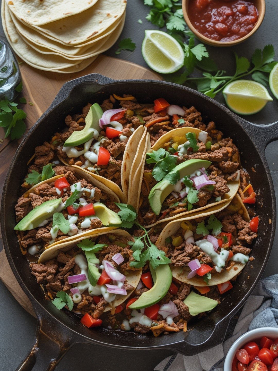 Easy Beef Taco Skillet Meal Prep