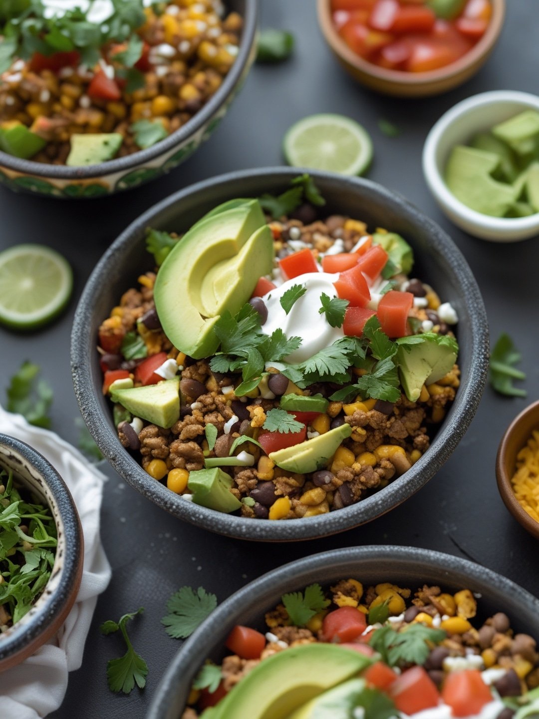 Healthy Lunchbox Taco Bowls