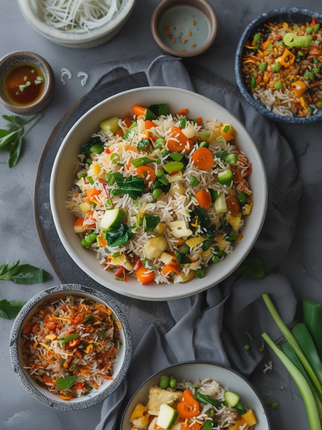 Quick Vegetarian Fried Rice Prep