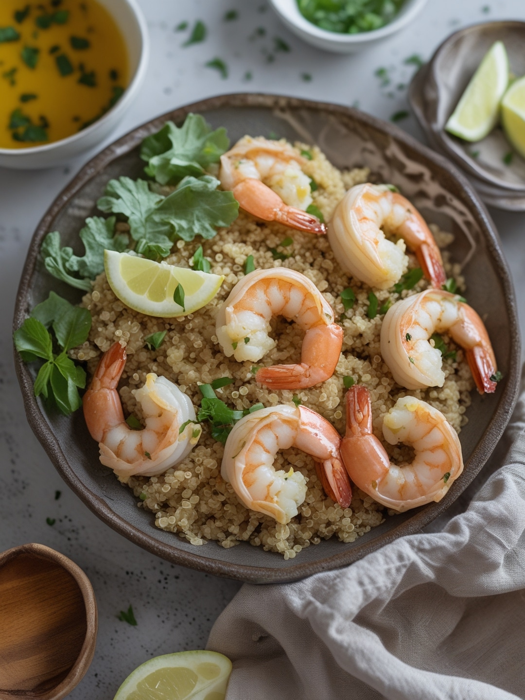 Simple Garlic Butter Shrimp with Quinoa
