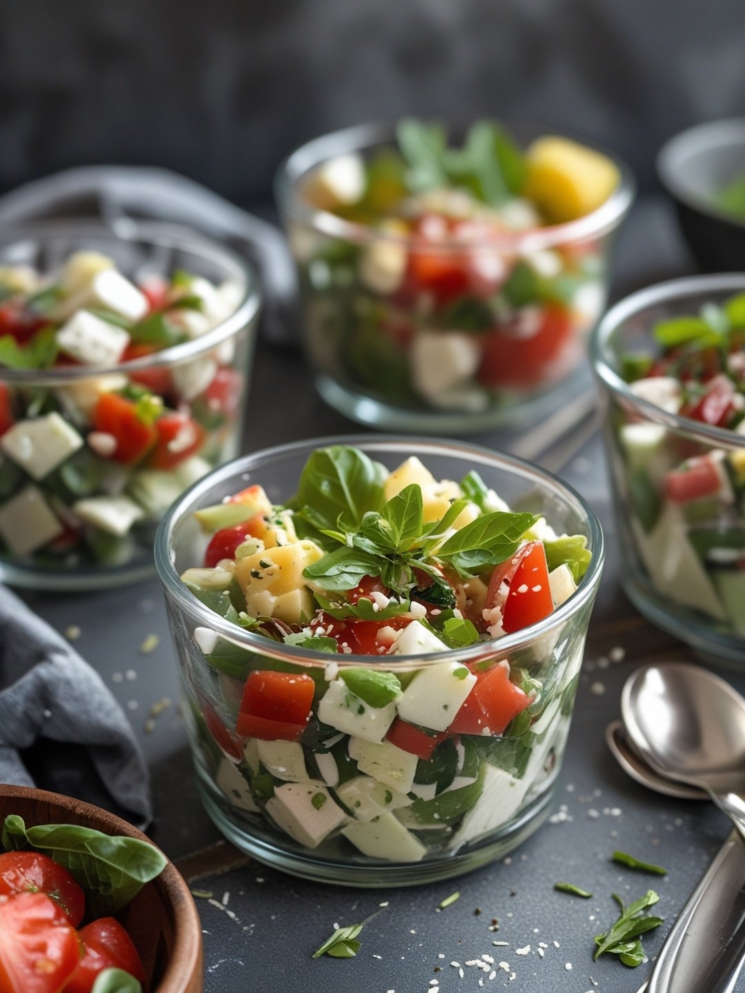 Simple Italian Chopped Salad Cups