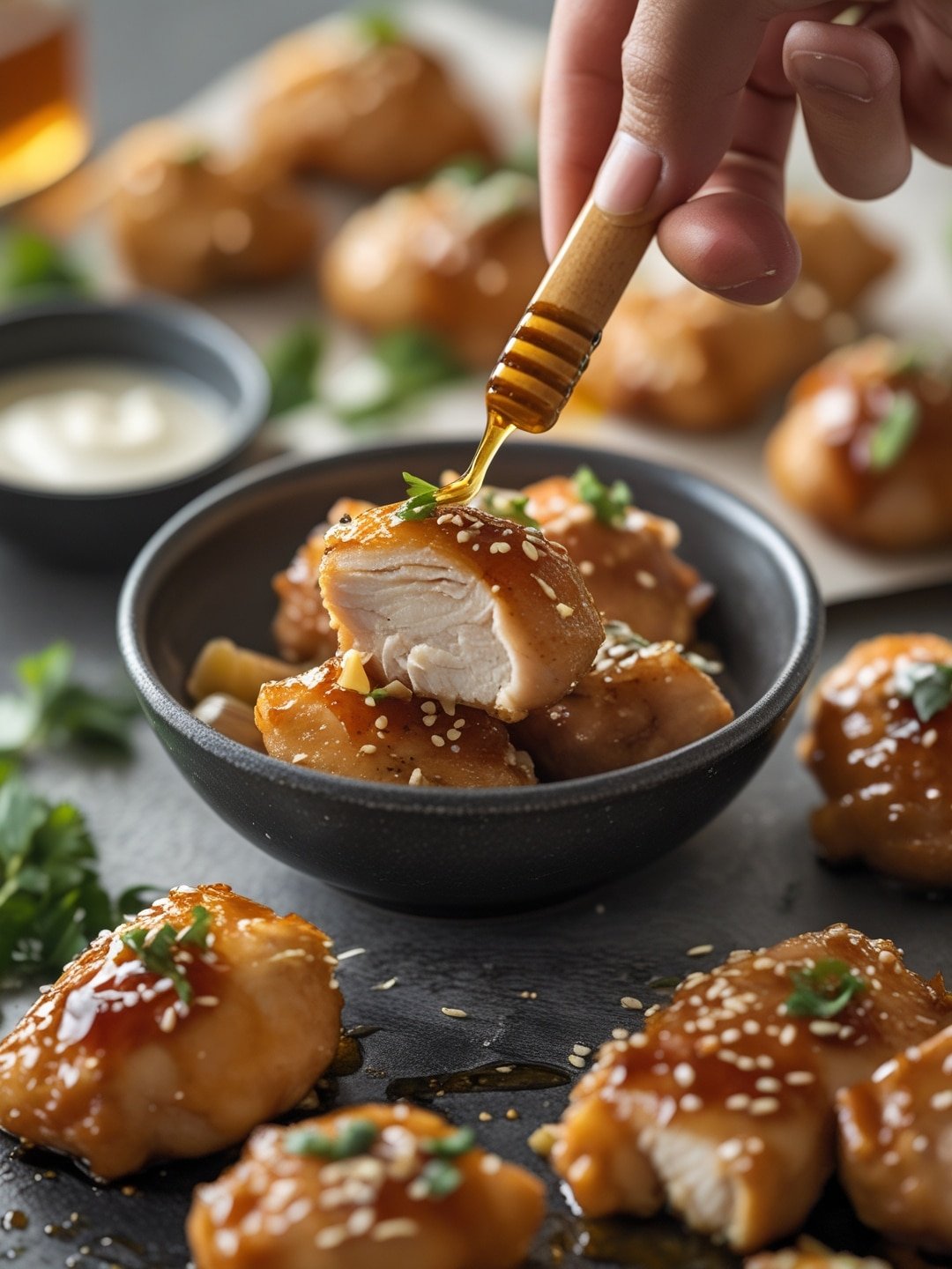 Quick Honey Garlic Chicken Bites