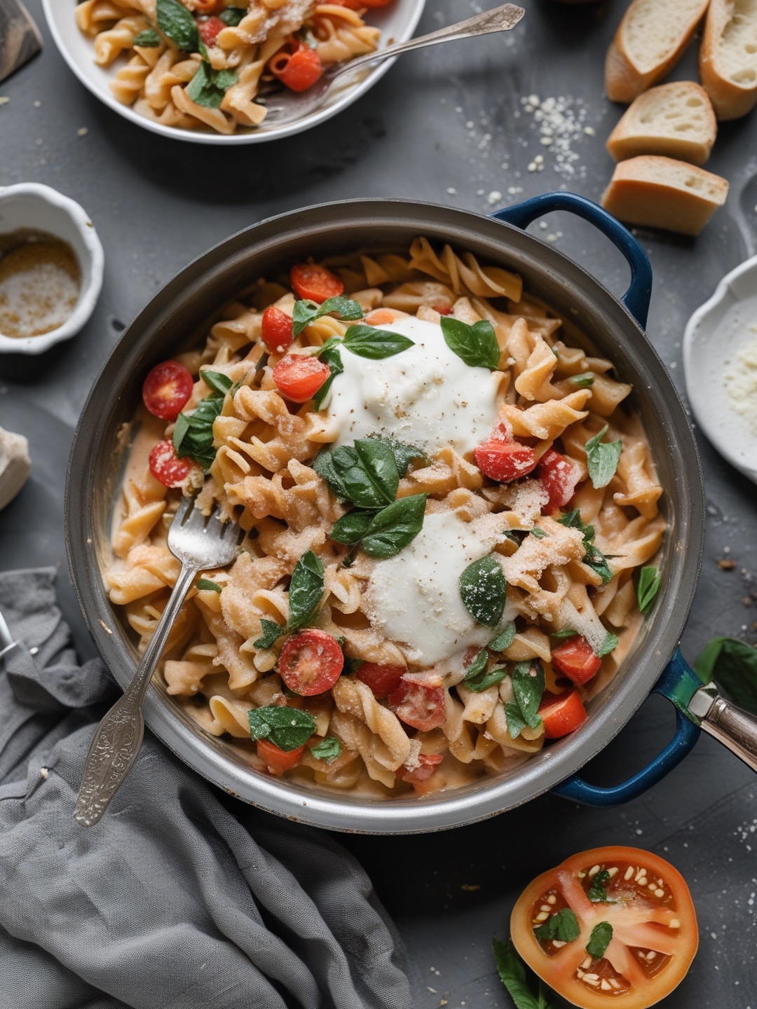One Pot Creamy Tomato Pasta Prep