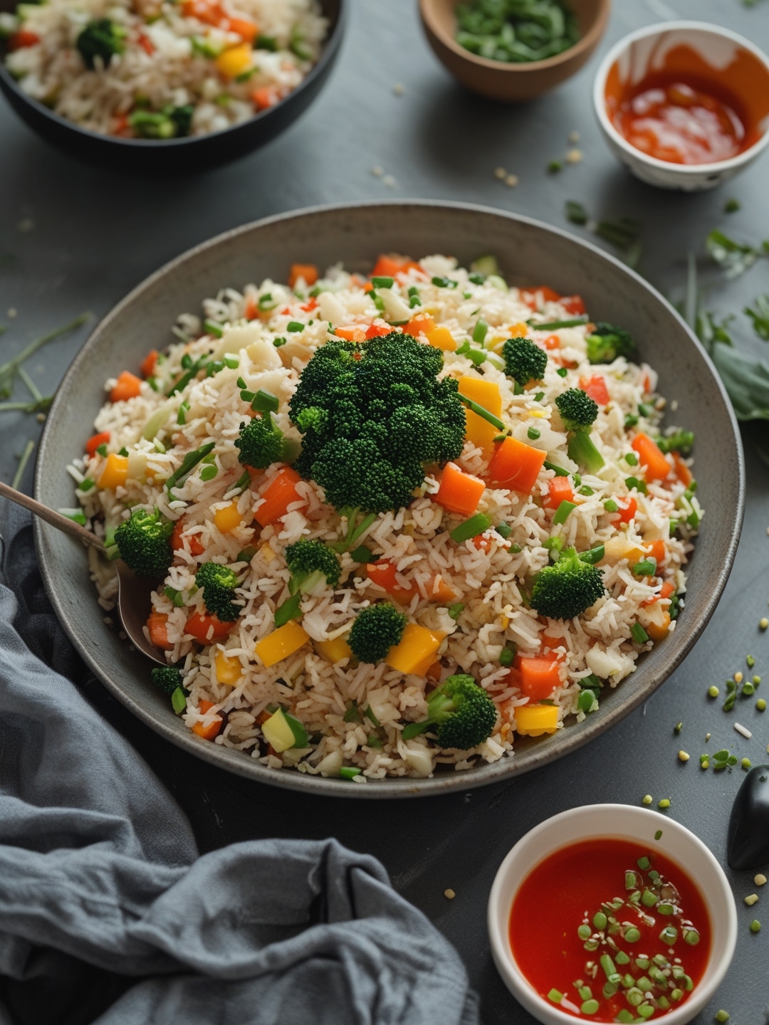 Quick Vegetarian Fried Rice Prep