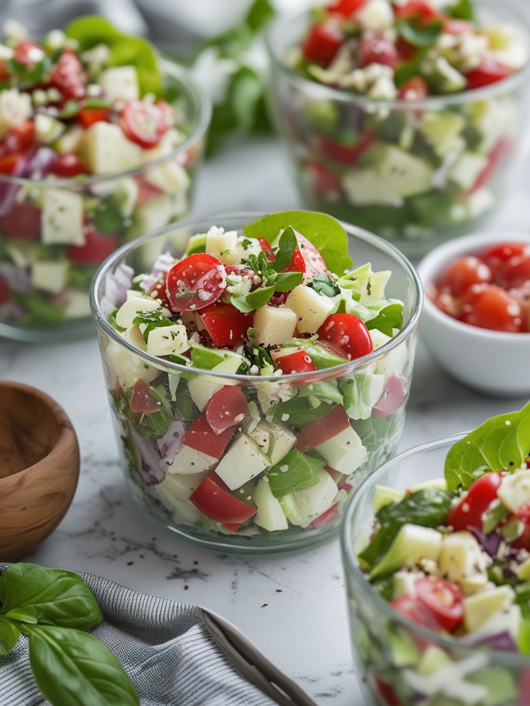Simple Italian Chopped Salad Cups