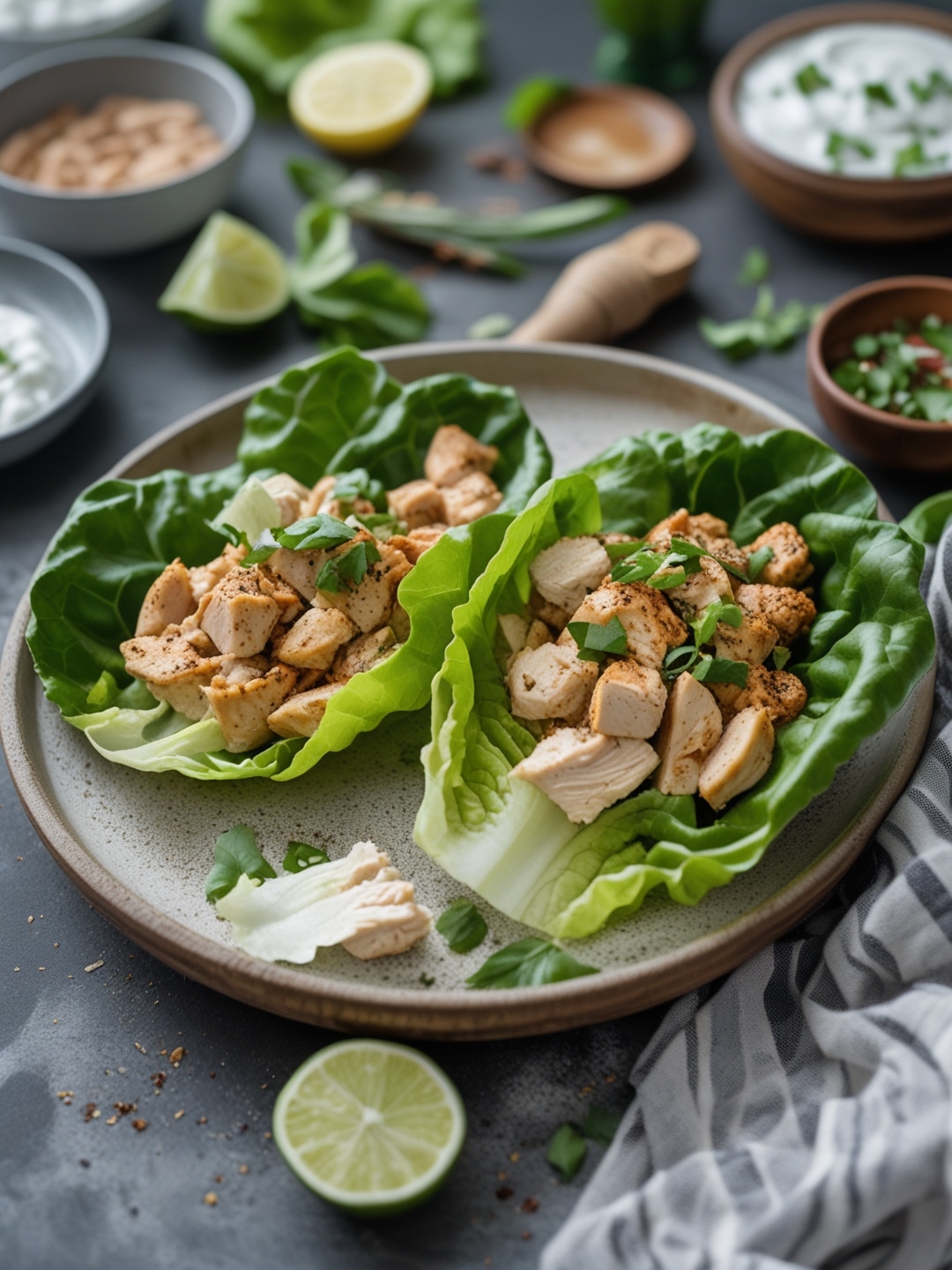 Healthy Low Carb Chicken Lettuce Wraps