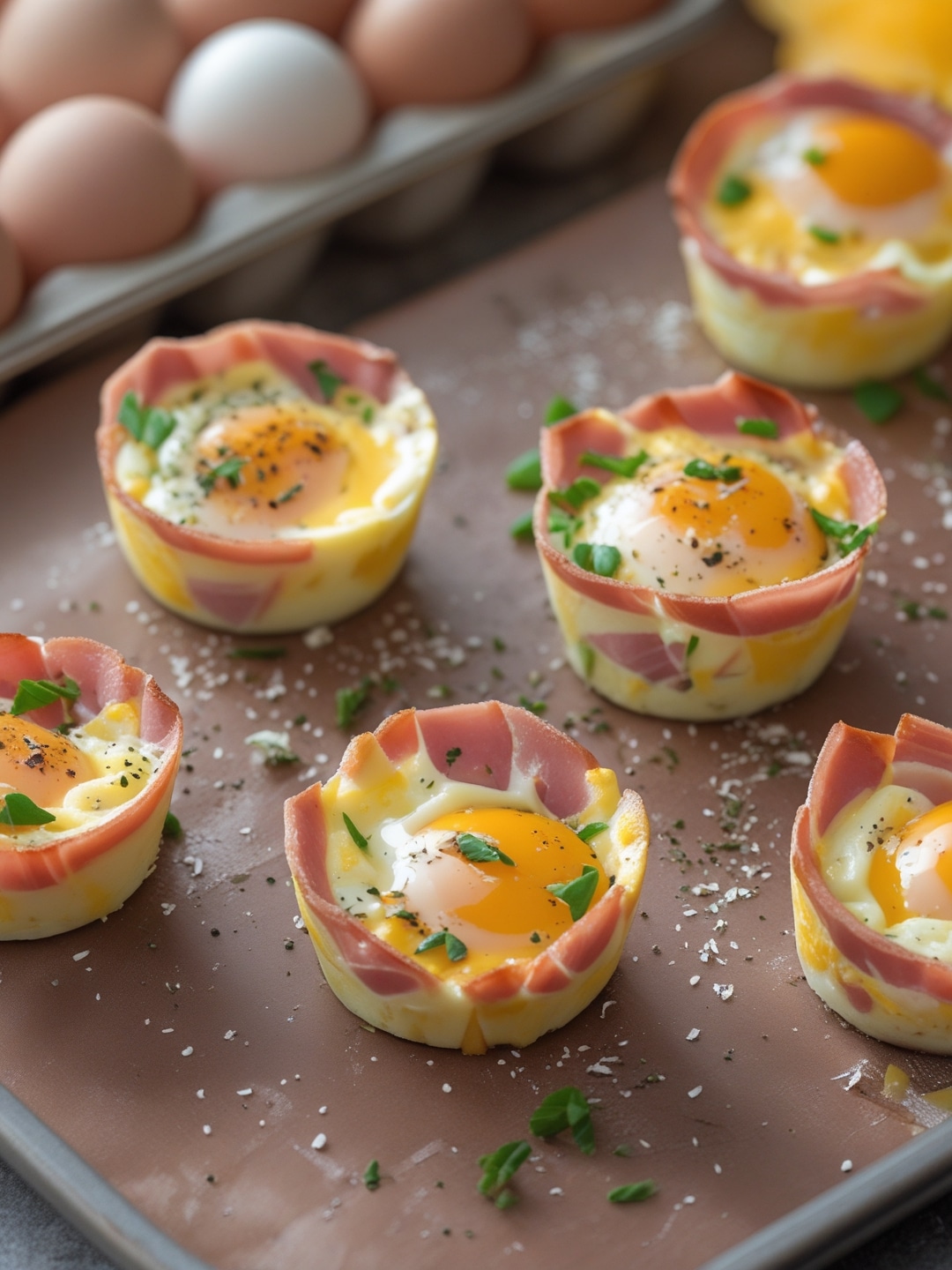 Easy Ham and Cheese Egg Cups