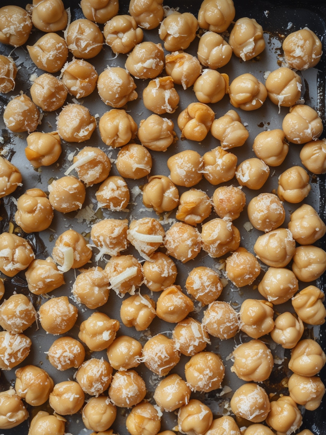 Simple Garlic Parmesan Roasted Chickpeas