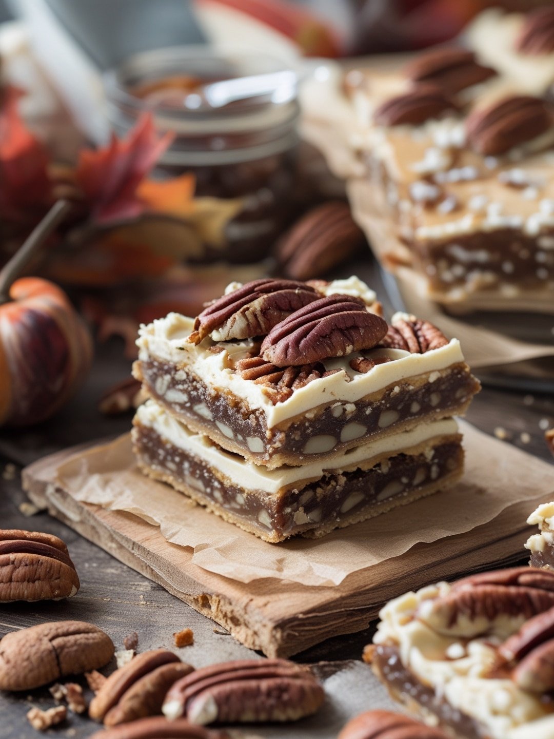 Maple Pecan Pie Bars for the Autumn Harvest