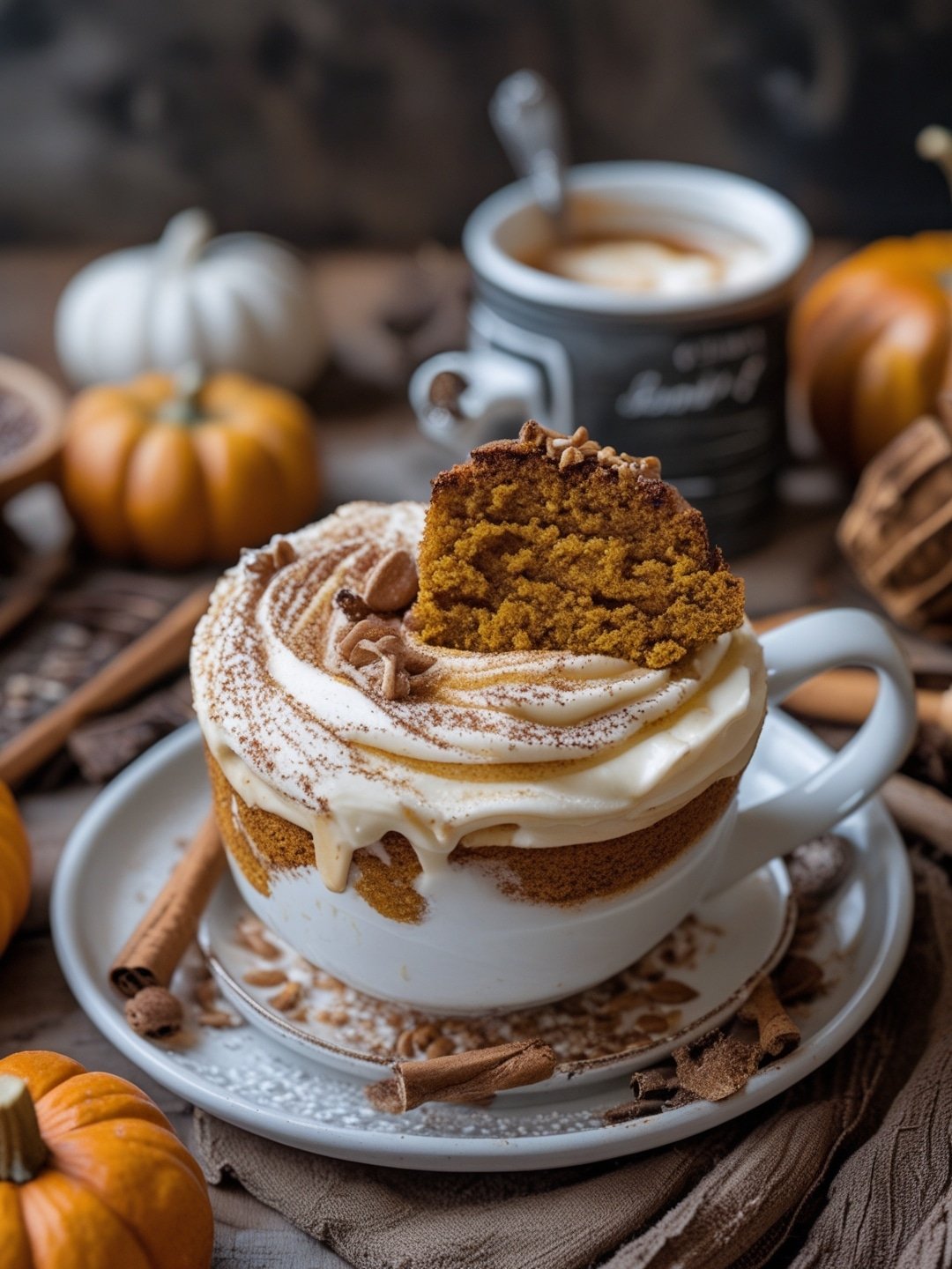 Wicked Pumpkin Spice Latte Mug Cakes