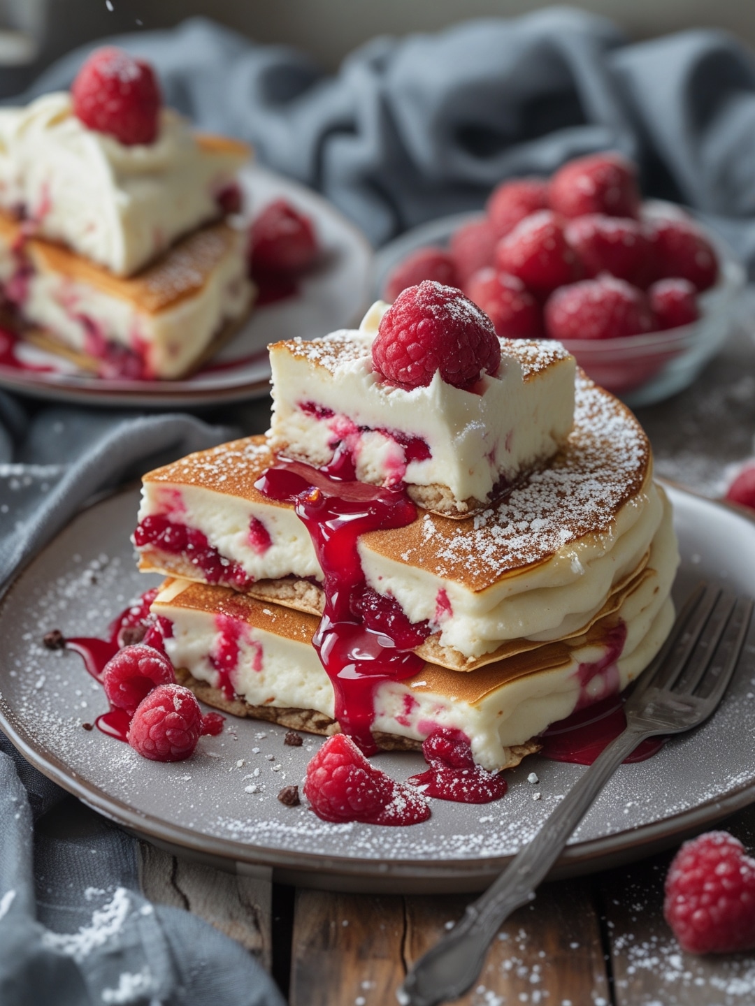Cheesecake Stuffed Pancakes for Dessert Lovers