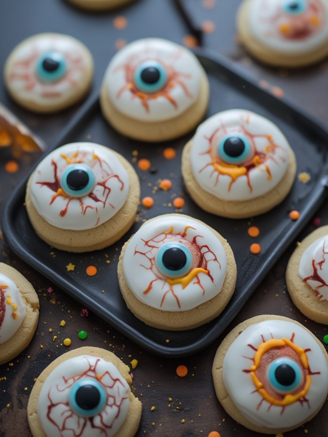 Creepy Halloween Eyeball Cookies
