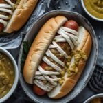 Mummy Hot Dogs with Spooky Mustard
