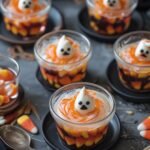 Haunted House Candy Corn Jello Cups