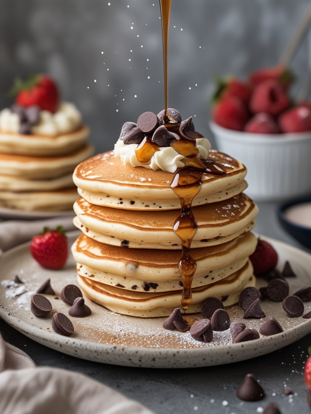 Chocolate Chip Pancakes for a Sweet Breakfast