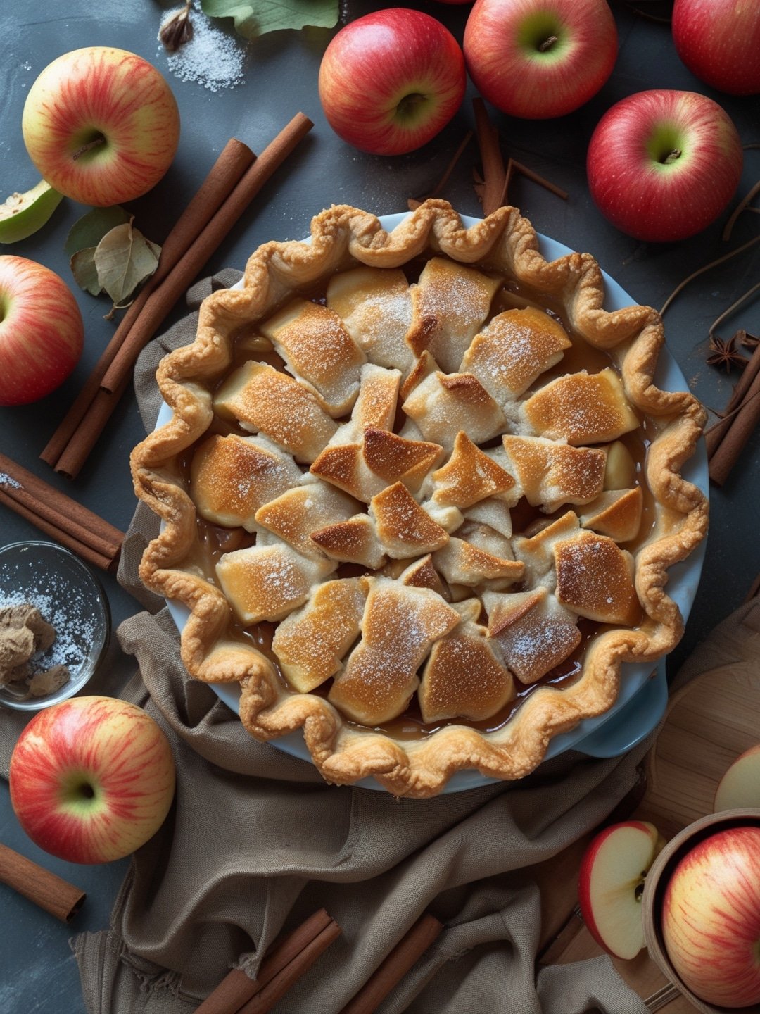 Classic Apple Pie with Cinnamon Crust
