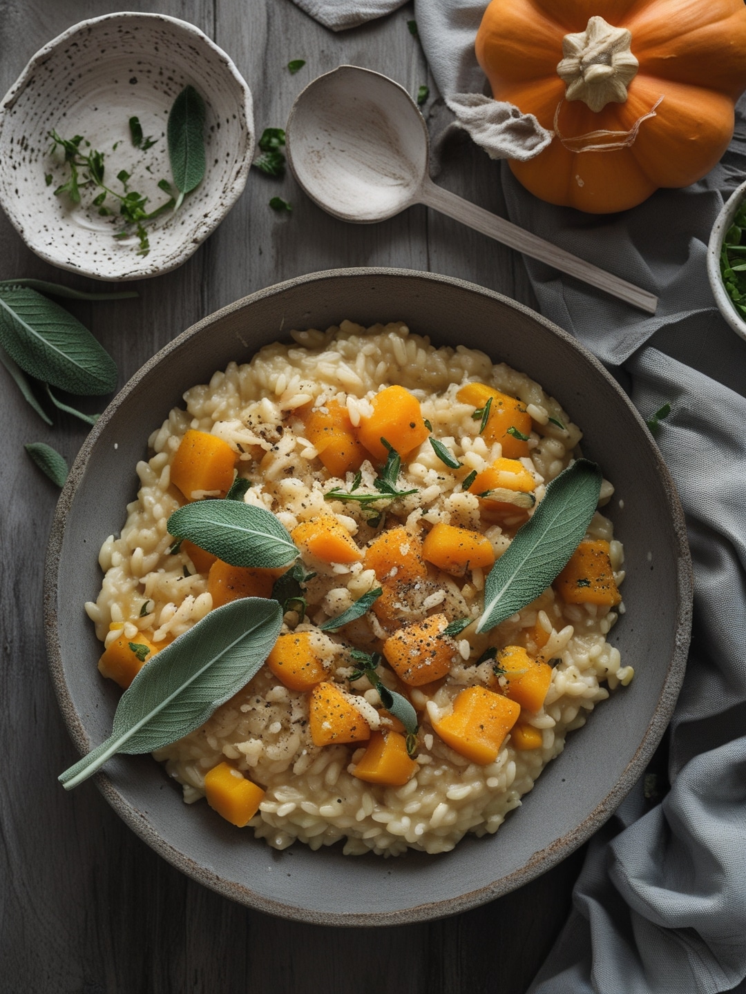 Butternut Squash Risotto with Sage
