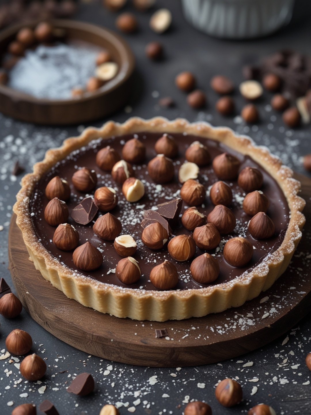 Rich Chocolate Hazelnut Tart