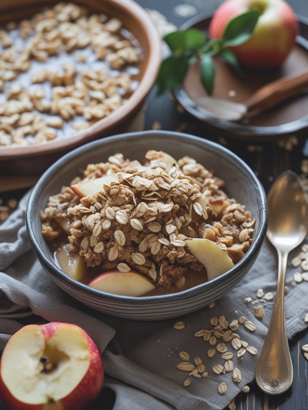 Vegan Apple Crisp with Oat Topping