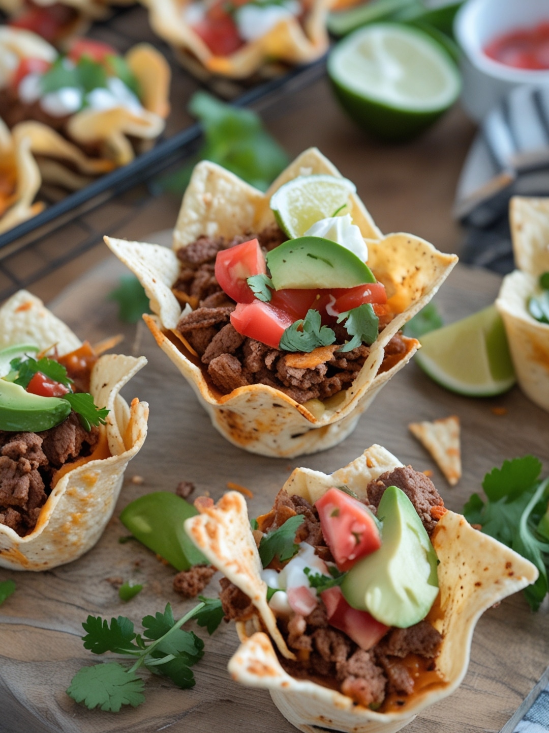Beef Nacho Taco Cups: A Snack Your Guests Will Love