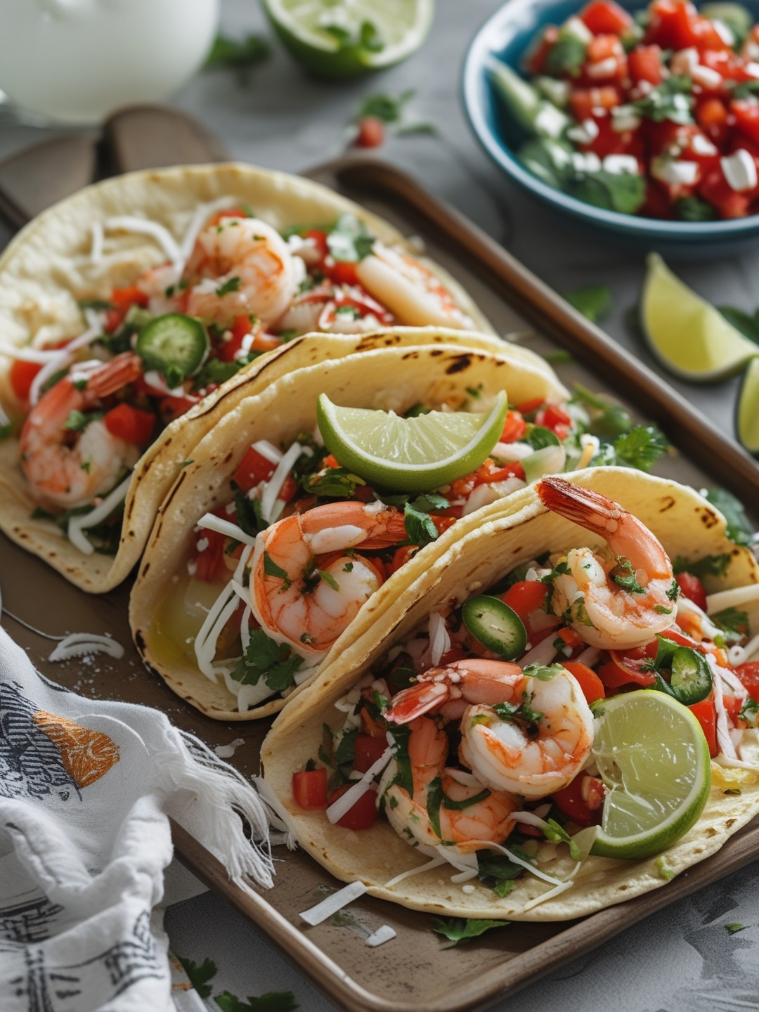 Tequila Lime Shrimp Tacos for an Extra Kick