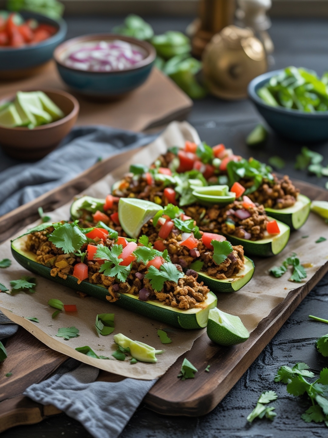 Taco-Stuffed Zucchini Boats: A Low-Carb Delight
