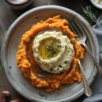 Garlic Butter Herb Mashed Sweet Potatoes